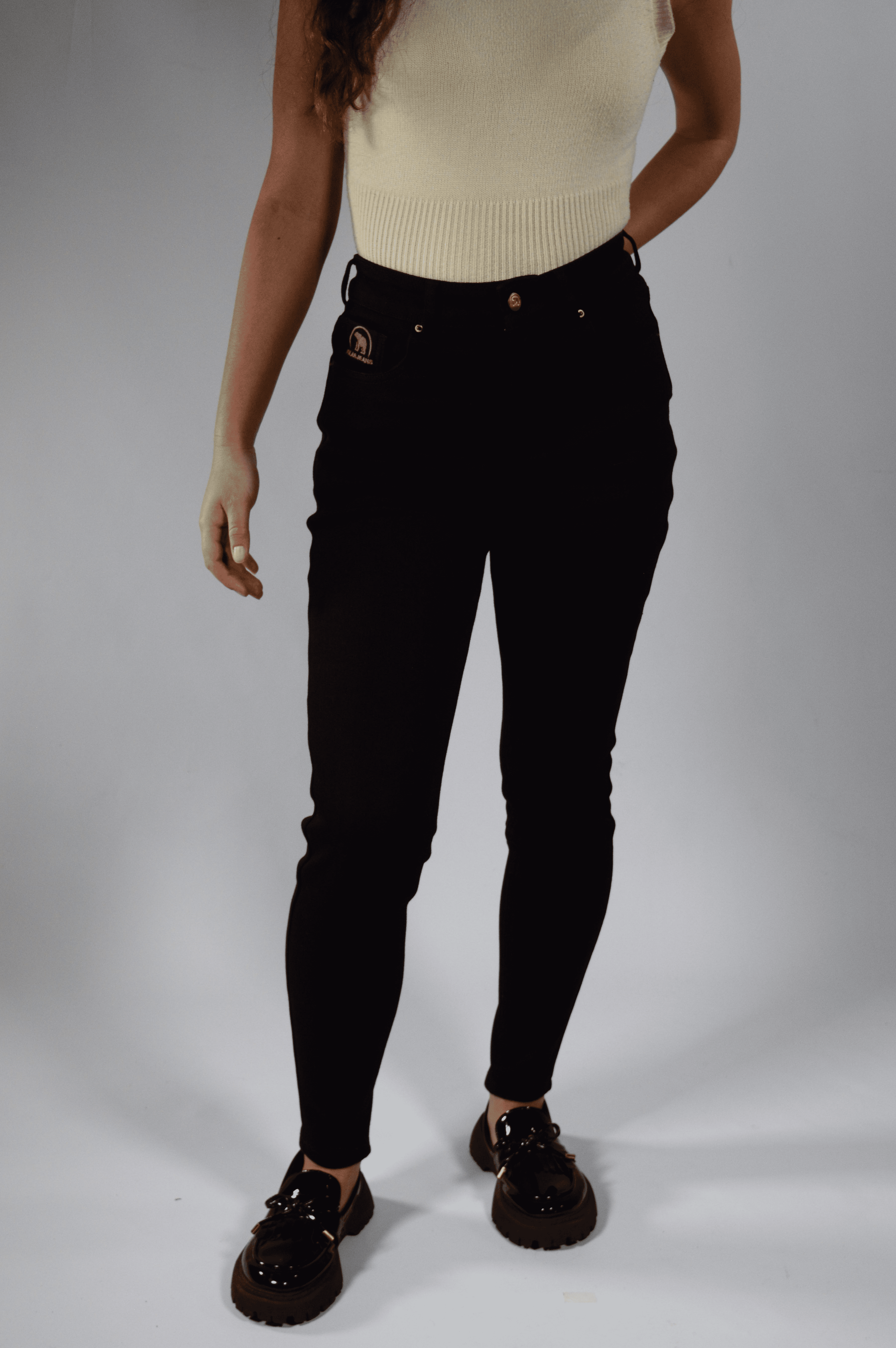 Skinny | Pantalón Vaquero Térmico Forro Polar - Mujer | Negro Mi tienda