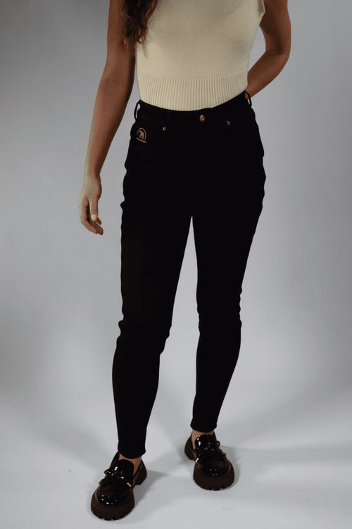 Skinny | Pantalón Vaquero Térmico Forro Polar - Mujer | Negro Mi tienda