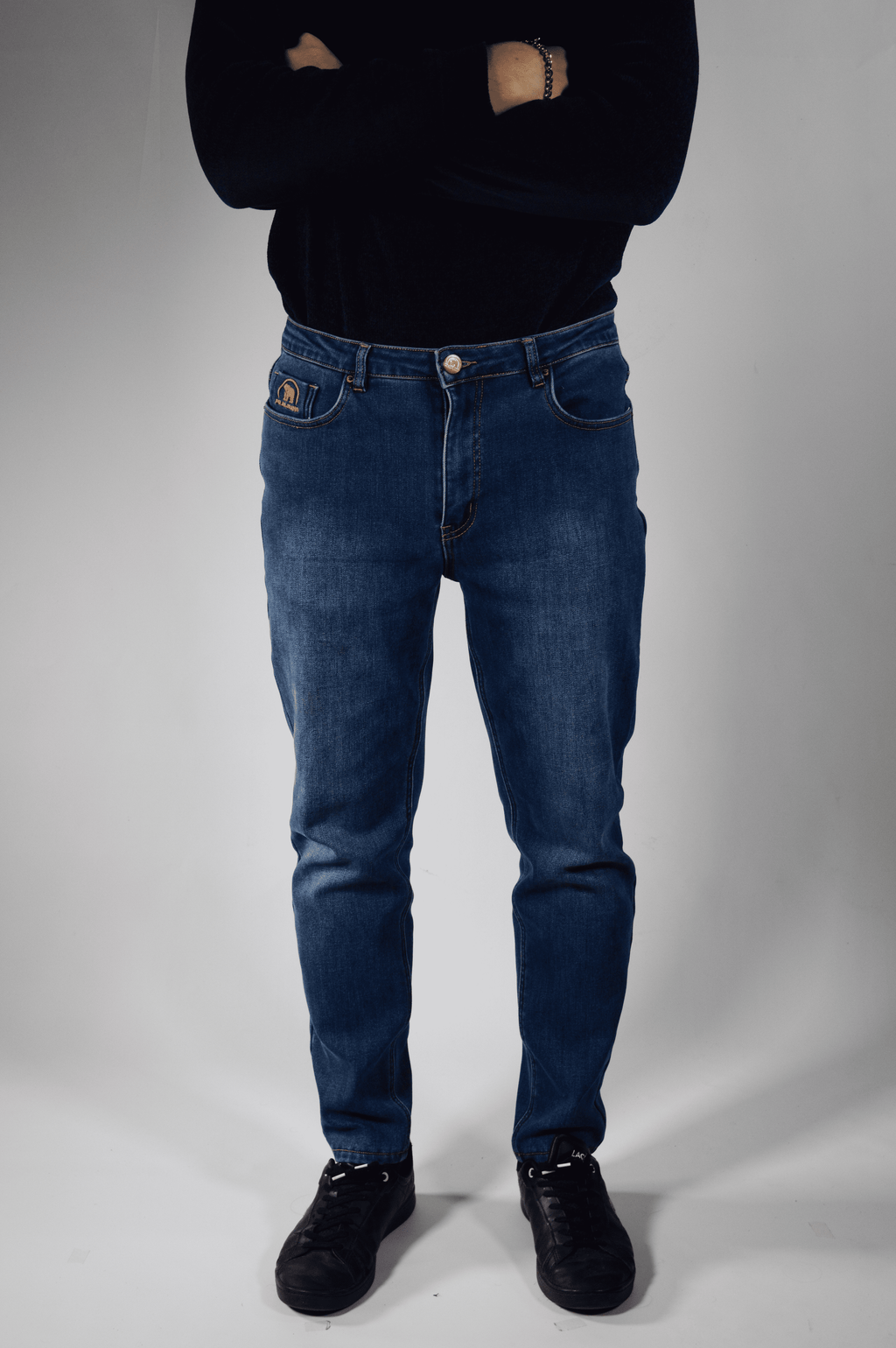 Slim | Pantalón Vaquero Térmico Forro Polar - Hombre | Azul Oscuro Mi tienda