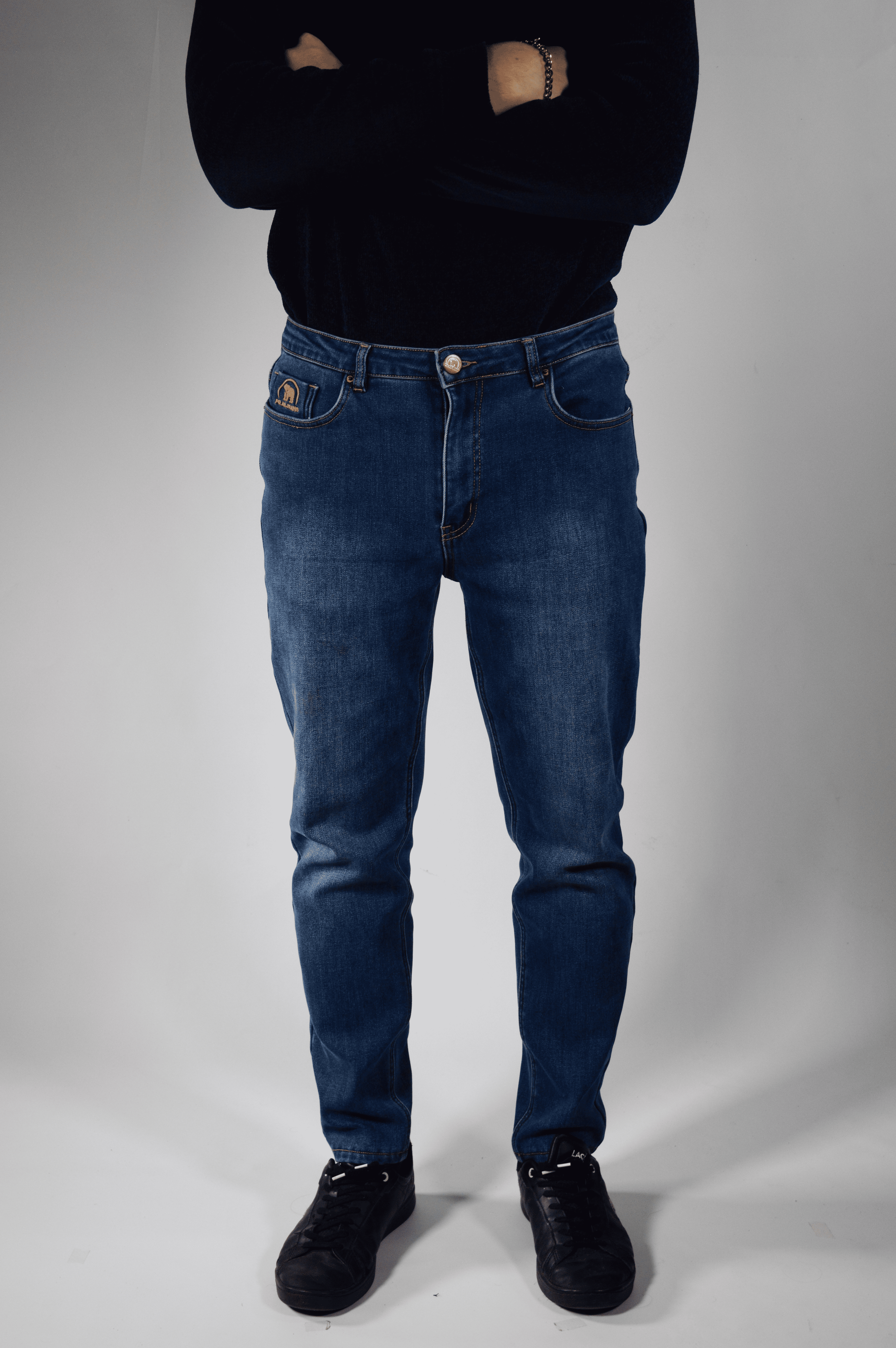 Slim | Pantalón Vaquero Térmico Forro Polar - Hombre | Azul Oscuro Mi tienda