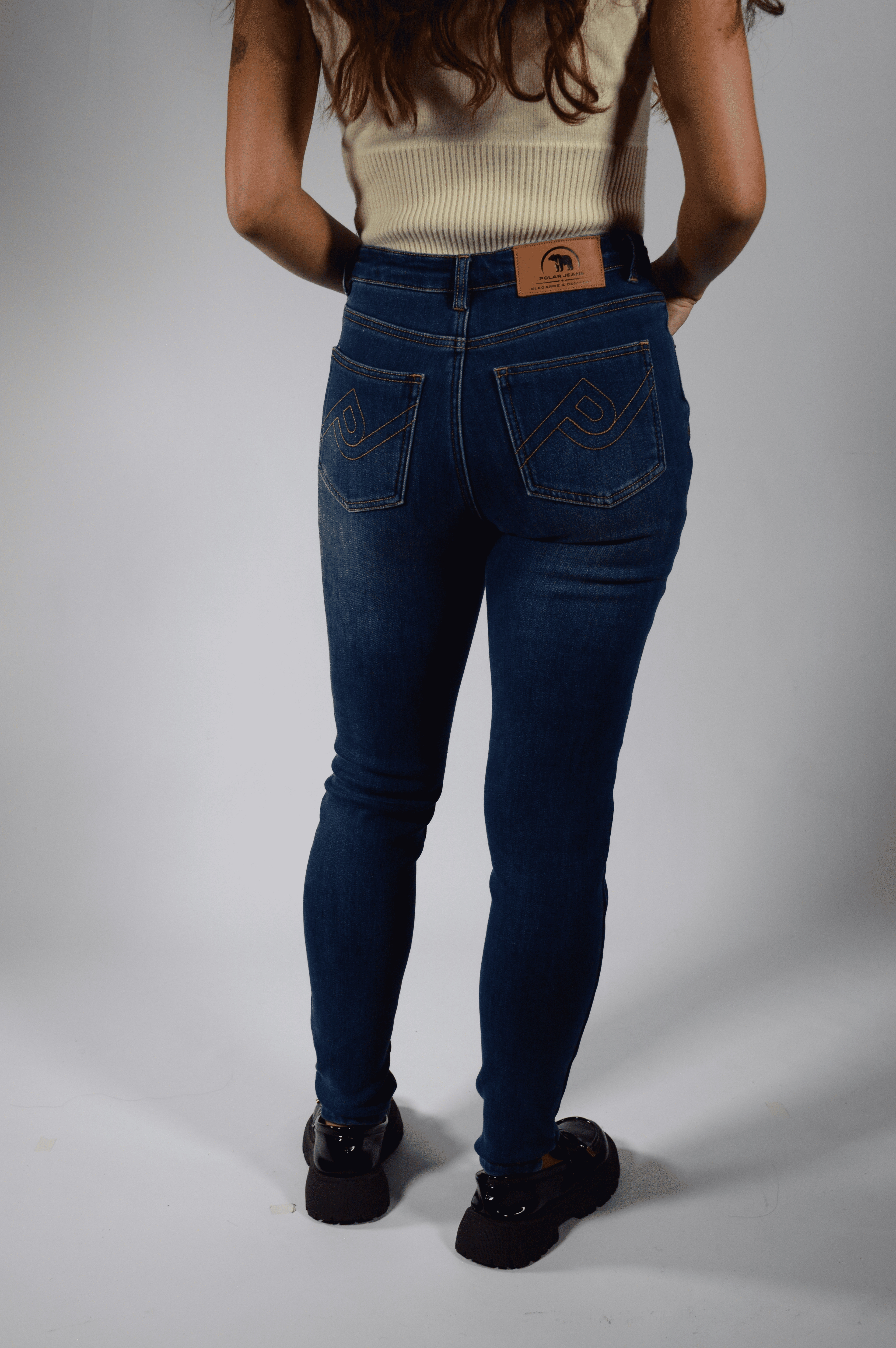 Skinny | Pantalón Vaquero Térmico Forro Polar - Mujer | Azul Oscuro Mi tienda