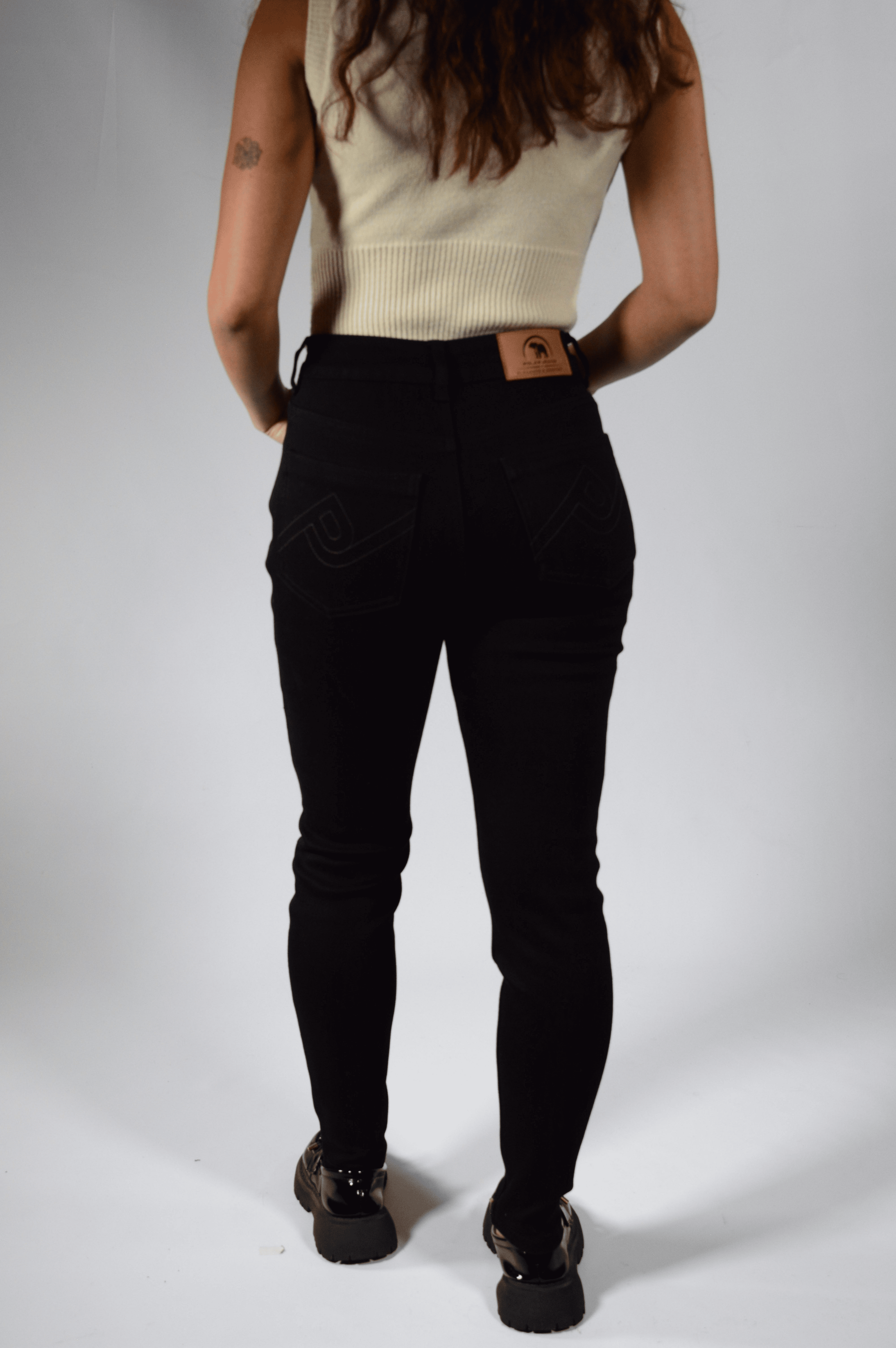 Skinny | Pantalón Vaquero Térmico Forro Polar - Mujer | Negro Mi tienda